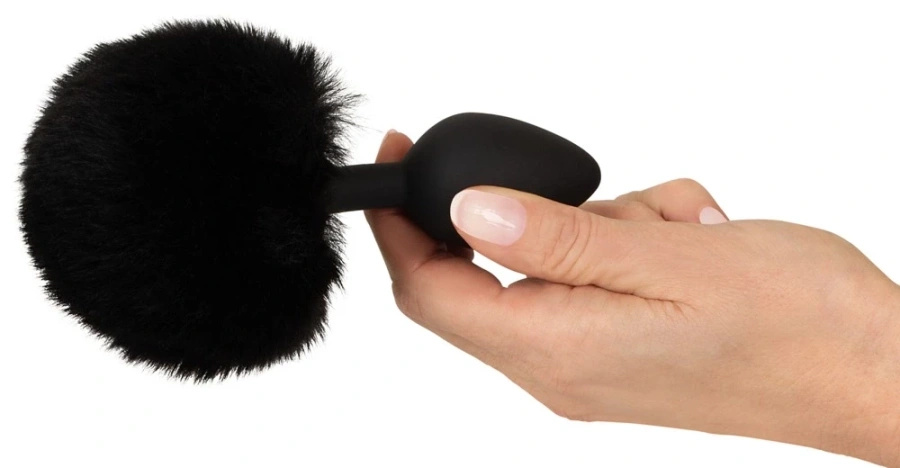You2Toys Fluffy Tail Black M – korek analny z puszystym ogonem