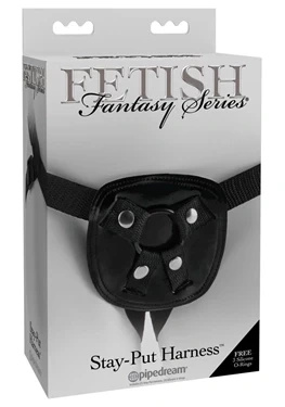 Fetish Fantasy Series uprząż regulowana z 3 pierścieniami, lakierowana