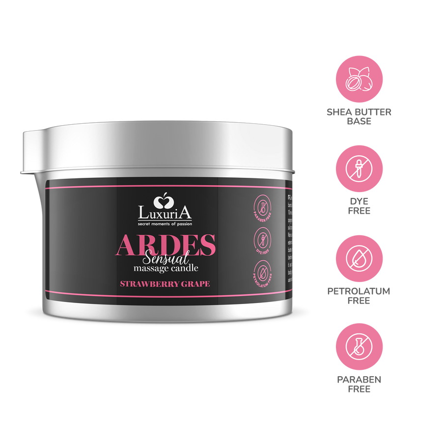 Luxuria Ardes Massage Candle Strawberry Grapes 80Ml IntimateLine