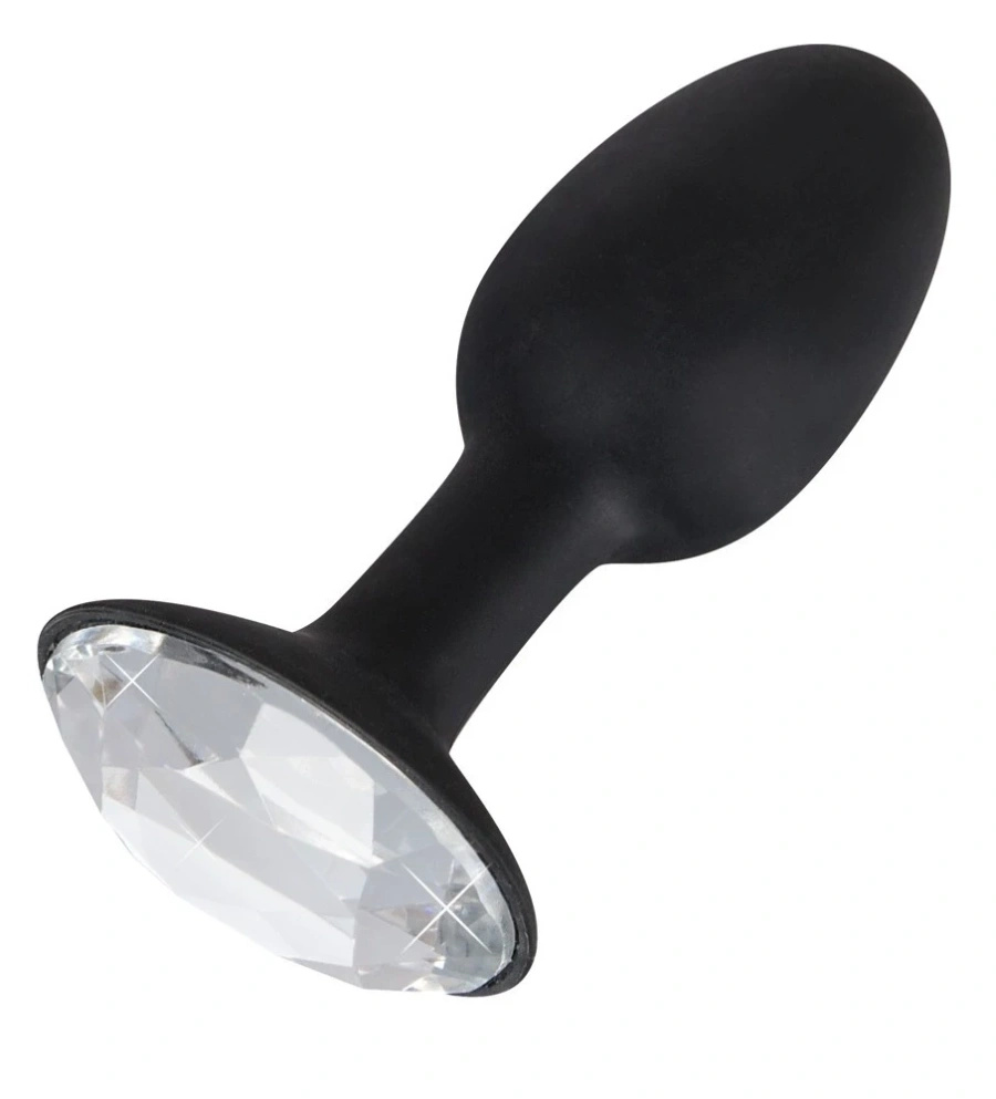 You2Toys korek analny z diamentem S czarny silikonowy 8,5 cm