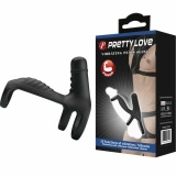 Pretty Love 0801S – czarny elastyczny rękaw z 10 trybami wibracji, silikon