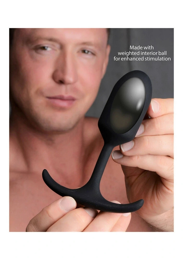 XR Brands Heavy Hitter Comfort Plug średni, korek analny silikonowy z obciążnikiem