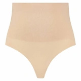 Bye Bra stringi bezszwowe modelujące beżowe L, wysoki stan