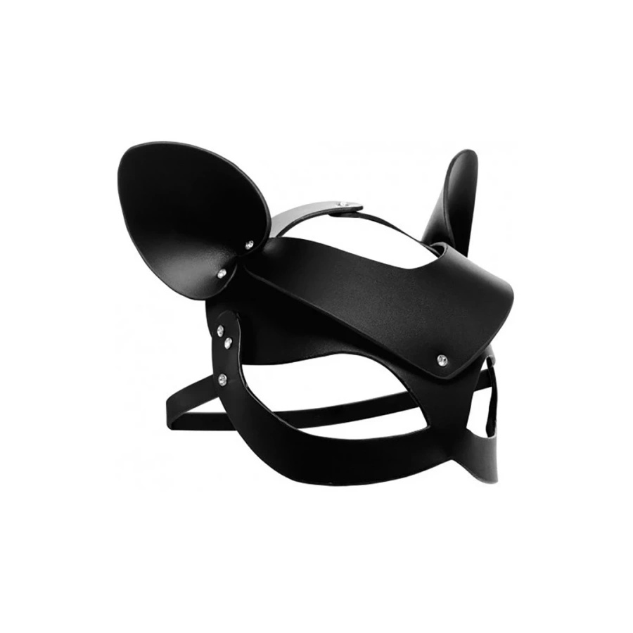 XR Brands Leather Cat Mask maska kota ze skóry naturalnej, regulowana