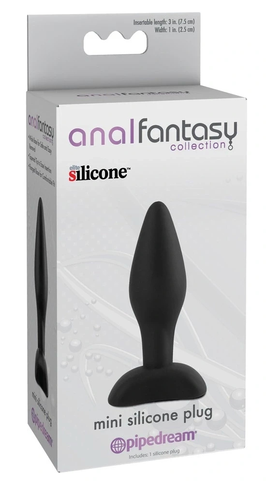 Pipedream Anal Fantasy mini korek analny silikonowy 7,5 cm, czarny