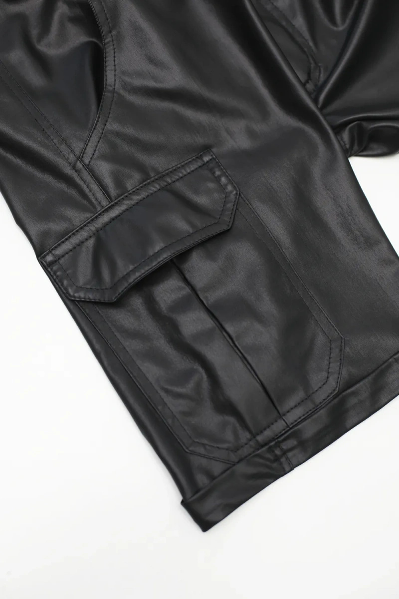 Szorty Cargo Wetlook Lorenzo Czarne Regnes