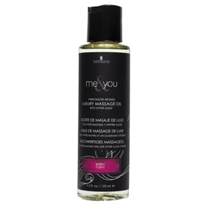 Sensuva Me and You Berry Flirty olejek do masażu z silikonem 125 ml