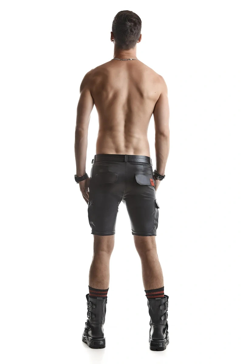 Szorty Cargo Wetlook Lorenzo Czarne Regnes
