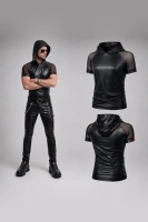 T-shirt Z Kapturem Wetlook Z Rękawami Z Siateczki Solar Czarny Regnes