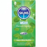 Skins Mint Premium 8 szt. – prezerwatywy miętowe, ultracienkie