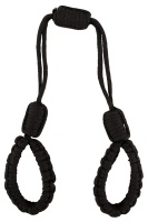 Bad Kitty Cuffs Rope linowe opaski na ręce, czarne, bawełna, rozmiar 2