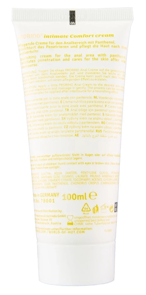 PRORINO Sensitive Anal Comfort krem pielęgnacyjny 100 ml z pantenolem
