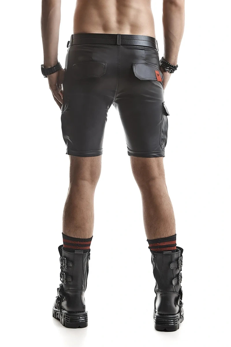 Szorty Cargo Wetlook Lorenzo Czarne Regnes