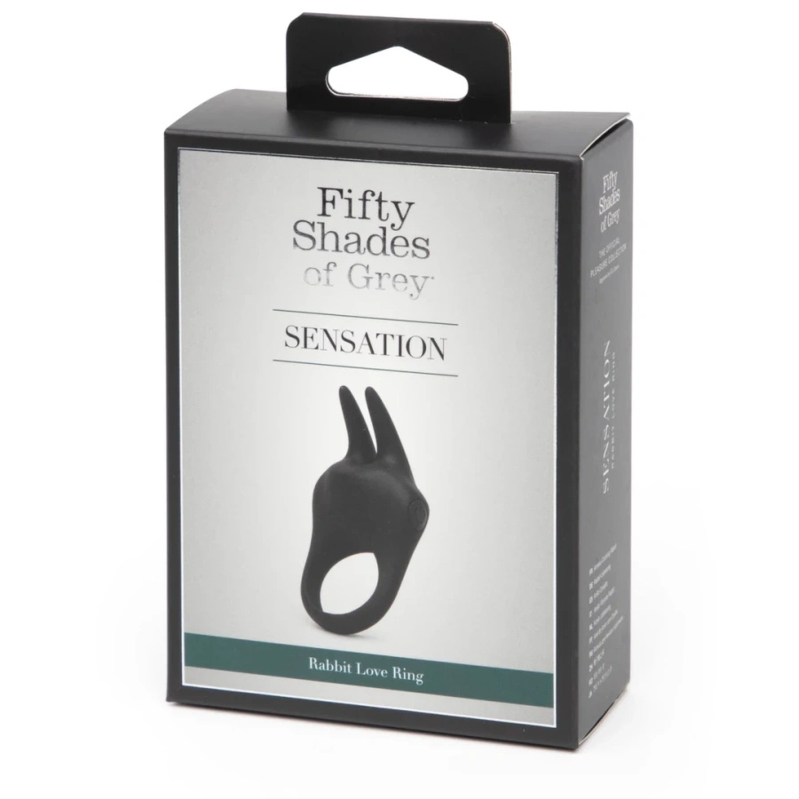 Fifty Shades of Grey Sensation Rabbit Ring wibrujący pierścień erekcyjny, ładowany przez USB