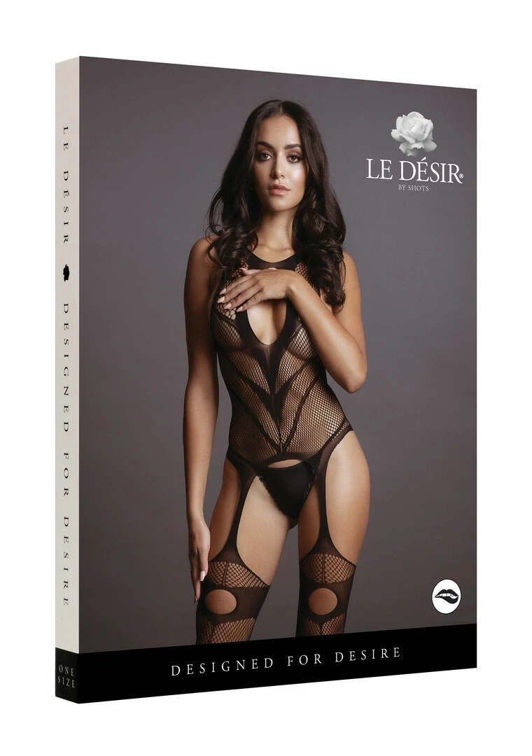 Le Désir bodystocking Suspender kabaretka, czarny, S-XL