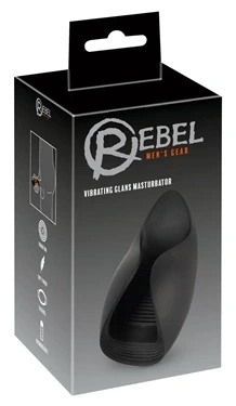 Rebel Intimate System czarny – masturbator z 10 trybami wibracji 13 cm
