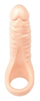 Realistixxx Double Fucker pierścień elastyczny z nakładką 18 cm, cielisty