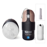 Vulcan Intimate System masturbator z wibracją 15 cm, przezroczysty