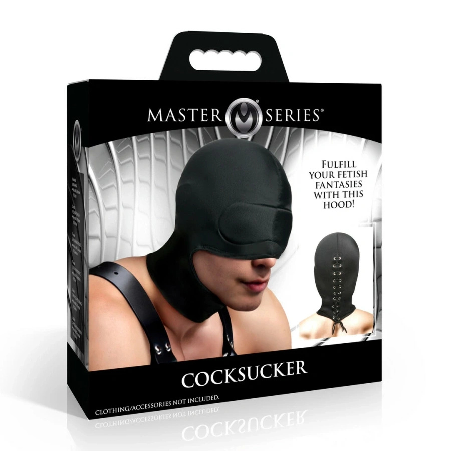 XR Brands Cocksucker maska z otworem na usta czarna uniwersalna