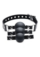 XR Brands BallGag System knebel z 3 wymiennymi silikonowymi kulkami