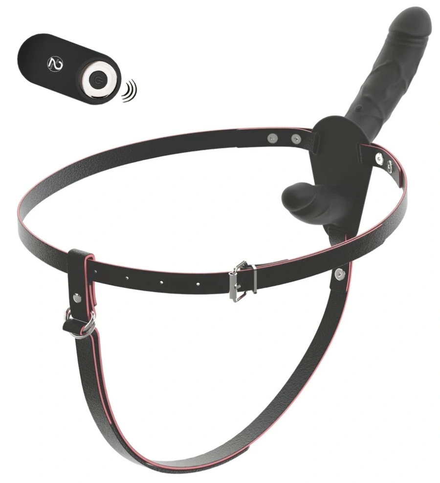 You2Toys RC Vibrating Double Strap-On silikonowy, podwójny, z pilotem