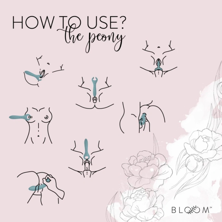 Bloom Peony zielony – wibrator dla par, silikonowy, IPX7