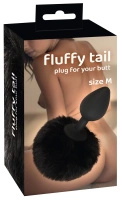 You2Toys Fluffy Tail Black M – korek analny z puszystym ogonem