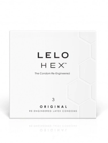 Lelo Hex Original - prezerwatywy lateksowe mega wytrzymałe i cienkie  (3 szt.)