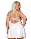 Girlly babydoll i stringi kolor: biały Obsessive