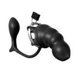 Klatka Na Penisa Z Korkiem Ass-Gasm Cock Blocker Pipedream