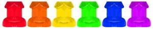 Kheper Games zestaw kieliszków Rainbow Party 6 szt. kolorowe 44 ml