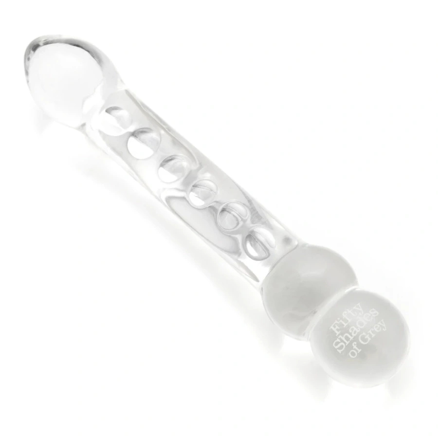 Fifty Shades of Grey Drive Me Crazy szklane dildo dwustronne 19,1 cm