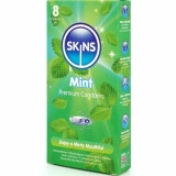 Skins Mint Premium 8 szt. – prezerwatywy miętowe, ultracienkie