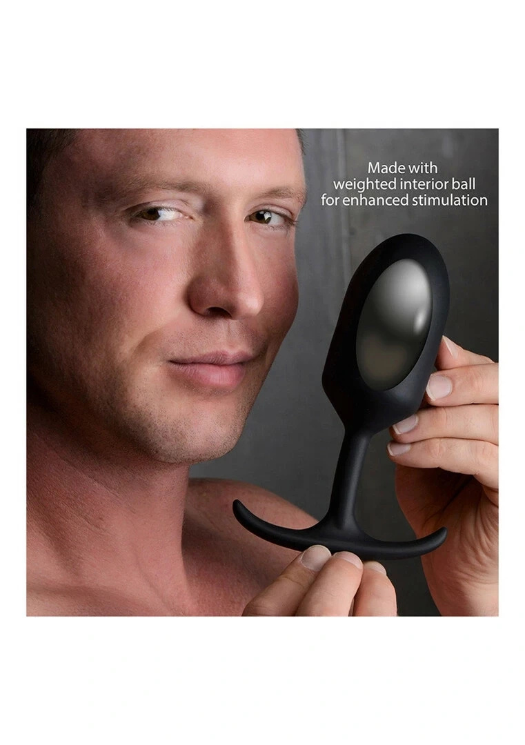 XR Brands Heavy Hitter Comfort Plug korek analny silikonowy z obciążnikiem, bardzo duży