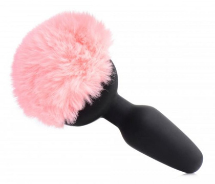 Pink Bunny Tail Vibrating Anal Plug Tailz