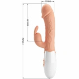 Pretty Love 1002S – wibrator z podwójnym systemem wibracji, beżowy