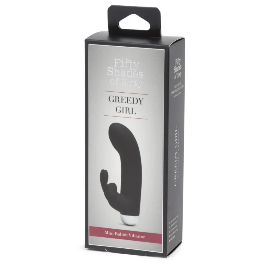 Fifty Shades of Grey Greedy Girl Mini Rabbit – wibrator króliczek USB, czarny, wodoodporny