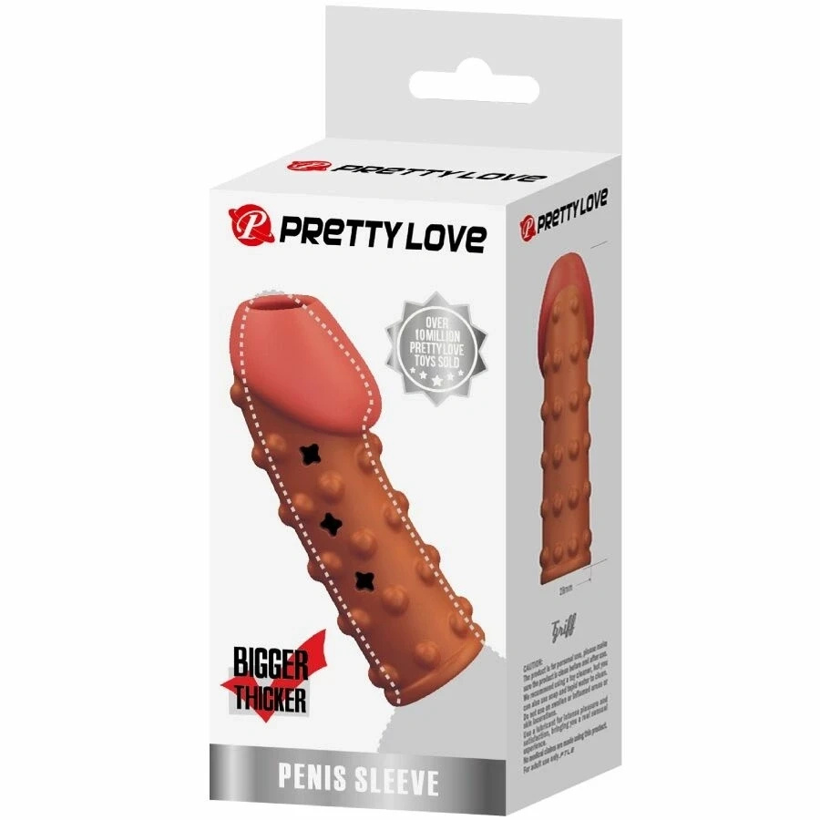 Pretty Love BI-026274MW anatomiczna nakładka na penisa, TPE, transparentna