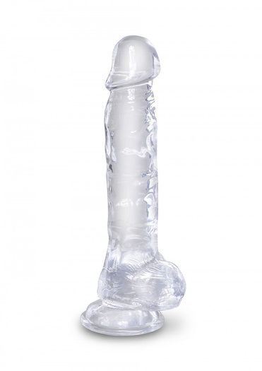 8 Inch Cock With Balls Transparant King Cock