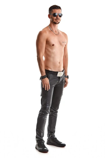 Spodnie Cargo Wetlook Matteo Czarne Regnes