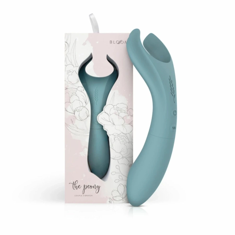 Bloom Peony zielony – wibrator dla par, silikonowy, IPX7