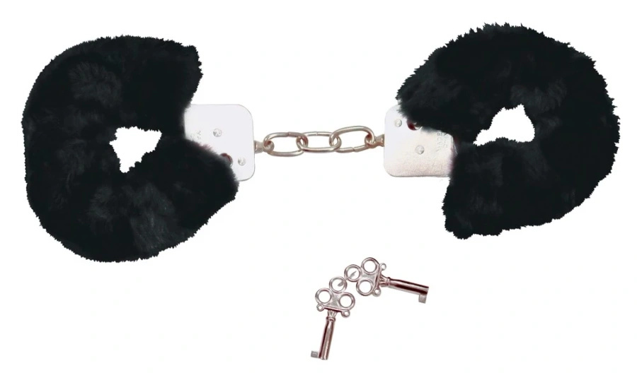 Bad Kitty kajdanki z pluszową osłoną czarne 28 cm