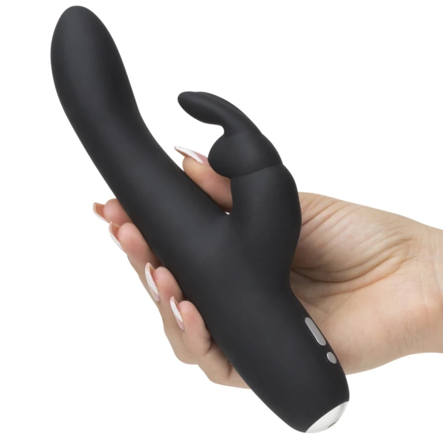 Fifty Shades of Grey Greedy Girl Slimline Rabbit wibrator króliczek ładowany USB, czarny