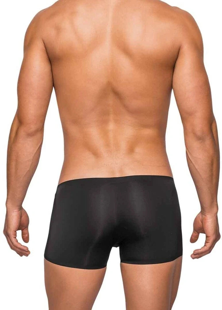 Male Power Seamless Sleek szorty męskie z niskim stanem, czarne, rozmiar S