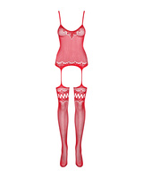 F214 Bodystocking Czerwone S/M/L Obsessive