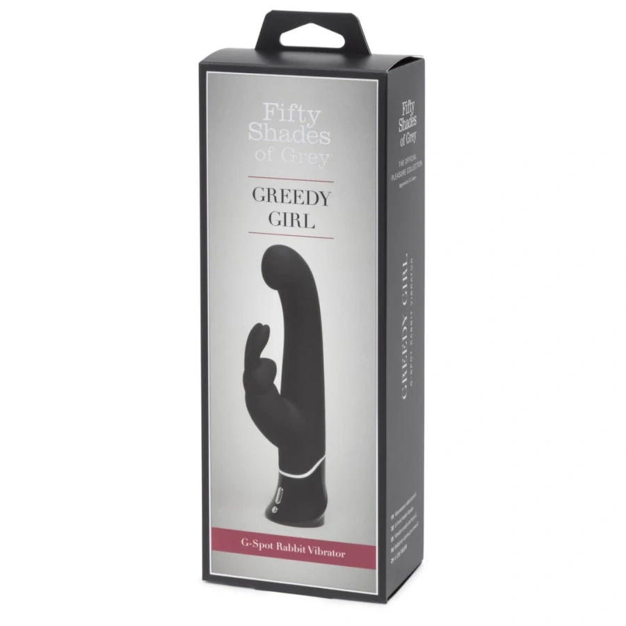 Fifty Shades of Grey Greedy Girl – wibrator króliczek silikonowy, 24,1 cm