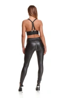 Legginsy Wetlook Ze Srebrnym Zamkiem Maddalena Czarne Demoniq