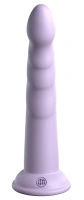 Dillio Platinum Slim Seven 19,7 cm dildo z rowkami, silikonowe, fioletowe