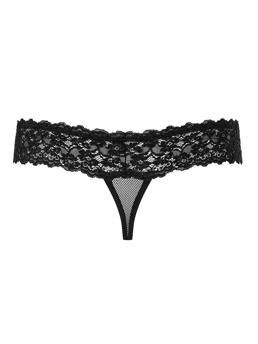Lacea stringi DWUPAK - czarne i czerwone Obsessive