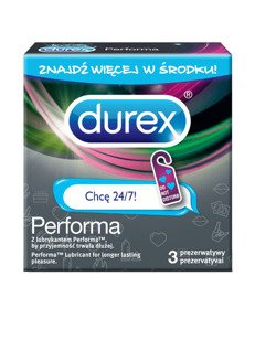 DUREX Performa Emoji- wydłużające stosunek (3 szt.) KOPIA ID 1115